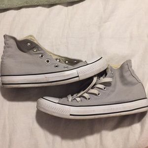 High top light grey converse